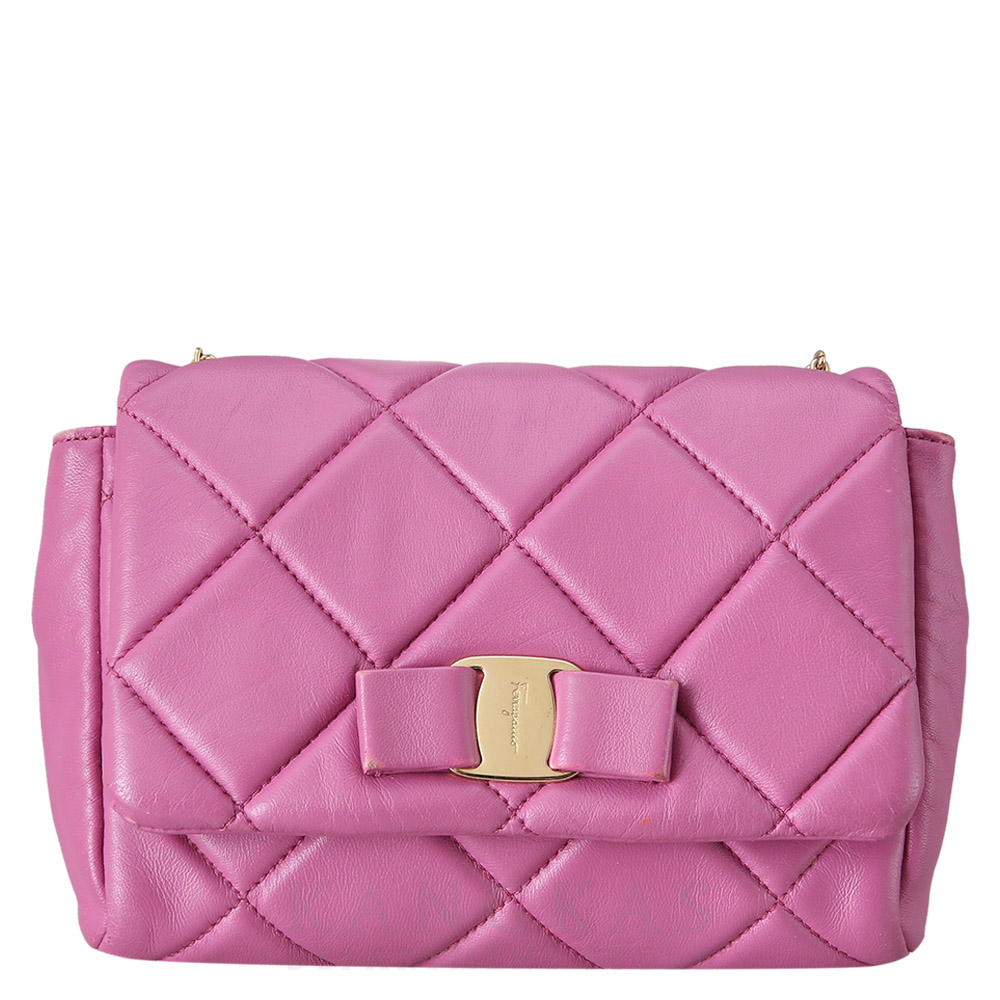 FERRAGAMO(USED)페레가모 바라리본 체인백